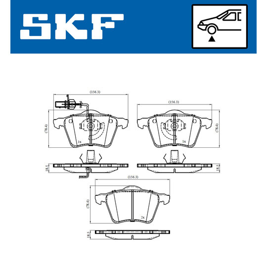 VKBP 80405 E - Bromsbeläggssats, skivbroms 