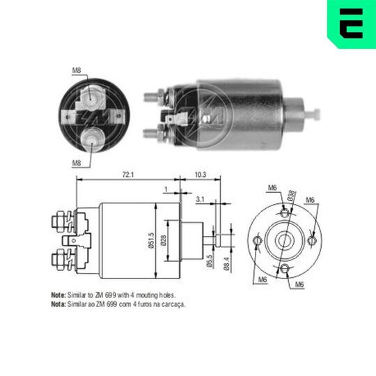 ZM4699 - Solenoid, startmotor 