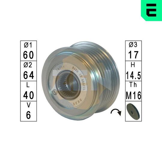 ZN5625 - Alternator Freewheel Clutch 