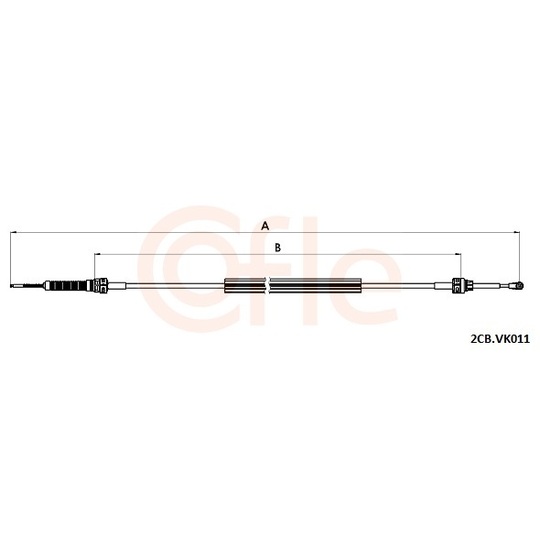 92.2CB.VK011 - Vajer, manuell transmission 