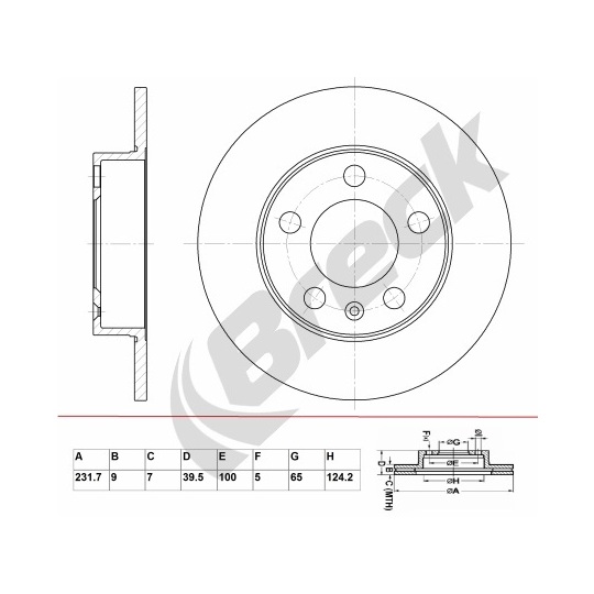 BR 001 SA100 - Brake Disc 