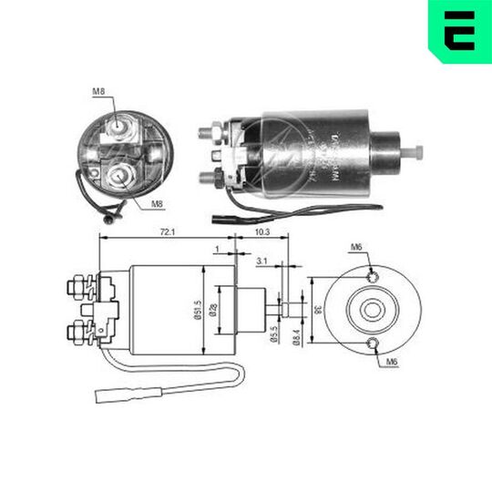 ZM798 - Solenoid, startmotor 