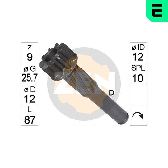 ZN9566 - Hammastrummel,starter 