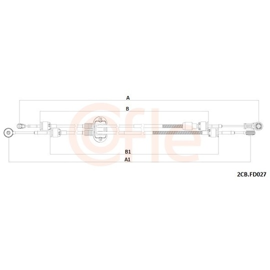 92.2CB.FD027 - Cable, manual transmission 