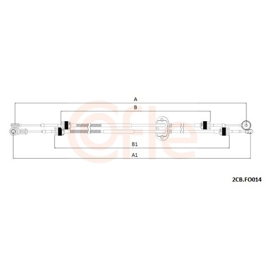 92.2CB.FO014 - Cable, manual transmission 