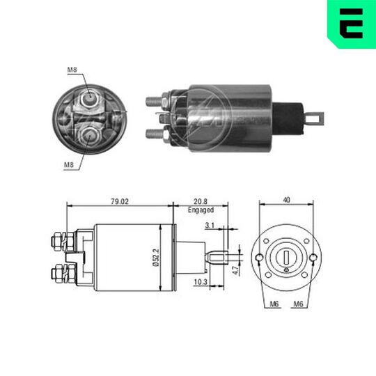 ZM480 - Solenoid Switch, starter 