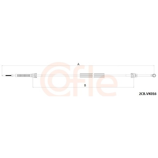 92.2CB.VK016 - Cable, manual transmission 