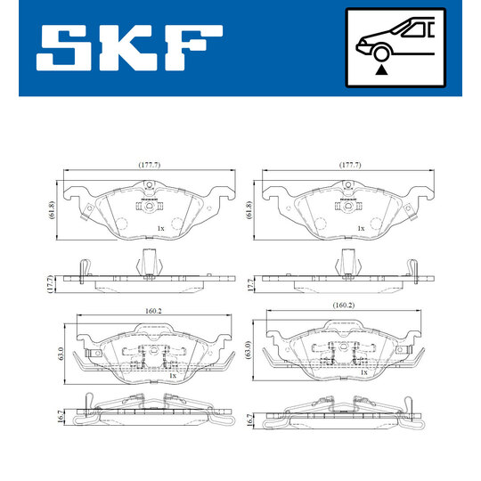 VKBP 80158 A - Brake Pad Set, disc brake 