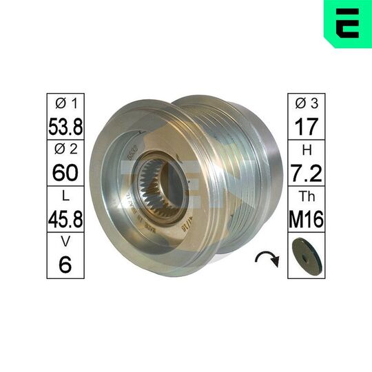 ZN5532 - Alternator Freewheel Clutch 