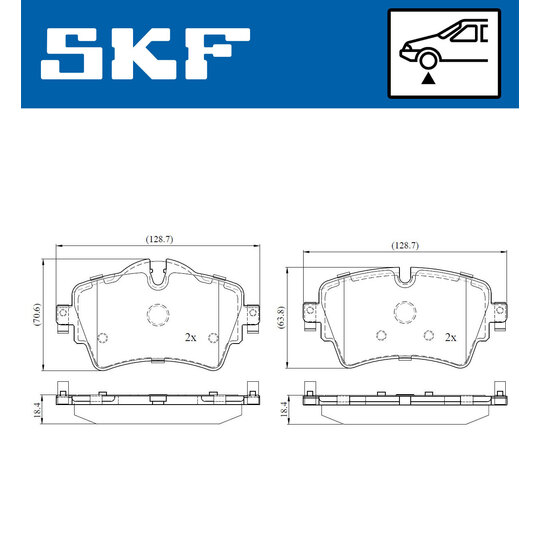 VKBP 80153 - Bromsbeläggssats, skivbroms 