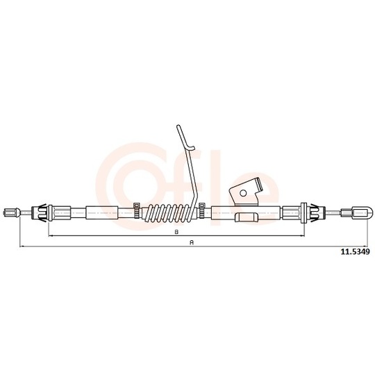 92.11.5349 - Cable, parking brake 