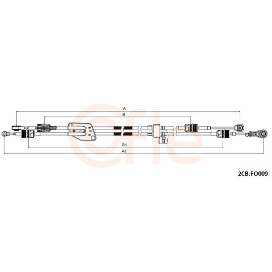 92.2CB.FO009 - Cable, manual transmission 