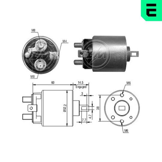 ZM411 - Solenoid, startmotor 