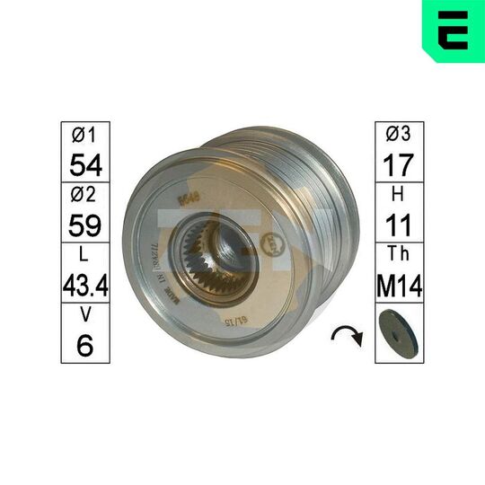 ZN5648 - Alternator Freewheel Clutch 