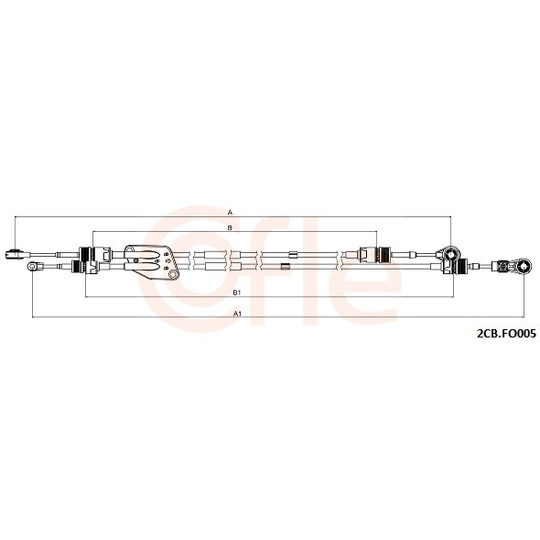 92.2CB.FO005 - Vajer, manuell transmission 