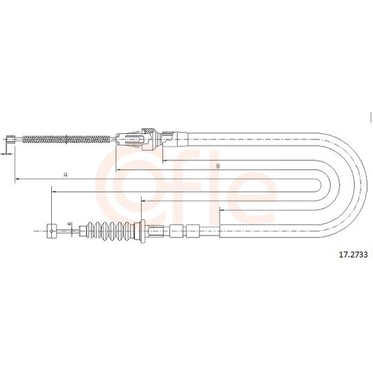 92.17.2733 - Cable, parking brake 