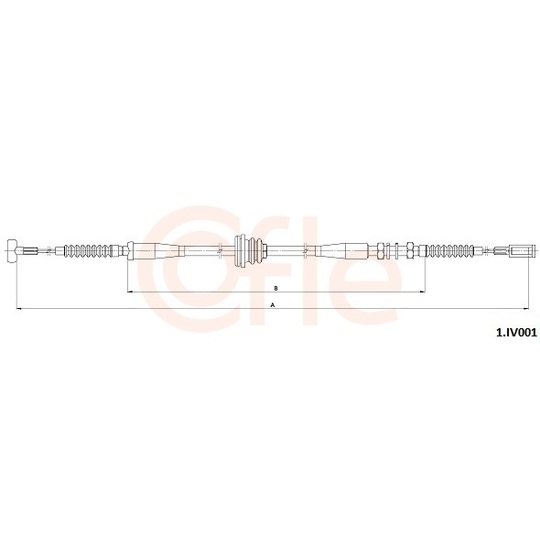 92.1.IV001 - Cable, parking brake 