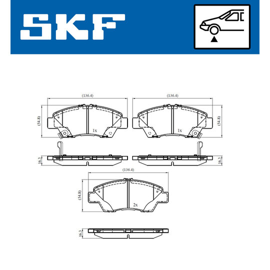 VKBP 80403 A - Bromsbeläggssats, skivbroms 