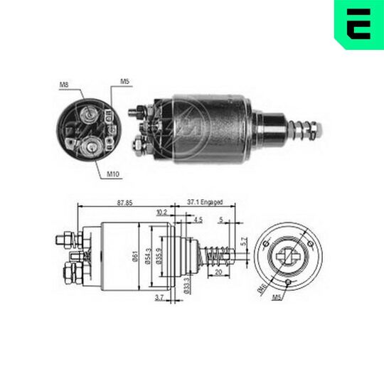 ZM653 - Solenoid, startmotor 