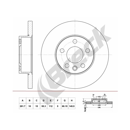 BR 055 SA100 - Brake Disc 