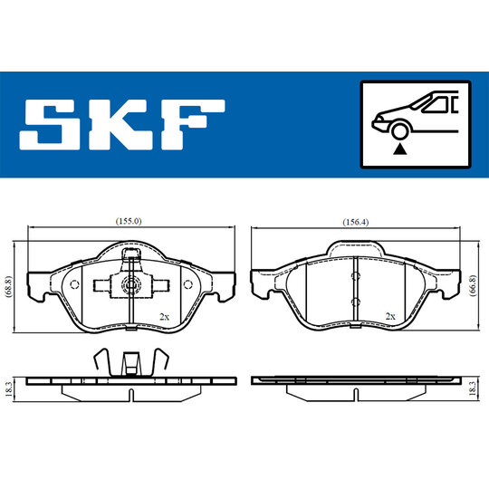 VKBP 80309 - Brake Pad Set, disc brake 