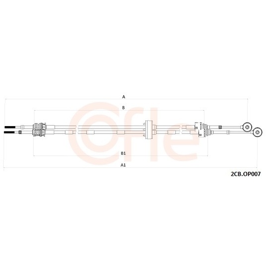 92.2CB.OP009 - Vajer, manuell transmission 