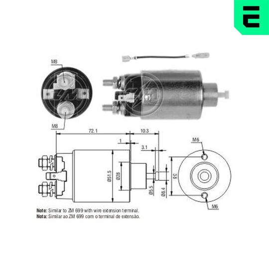 ZM1699 - Solenoid Switch, starter 