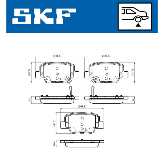 VKBP 90496 A - Brake Pad Set, disc brake 