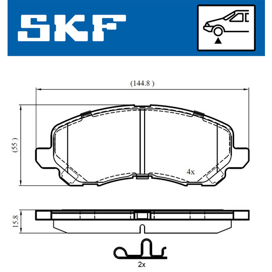 VKBP 80169 A - Bromsbeläggssats, skivbroms 