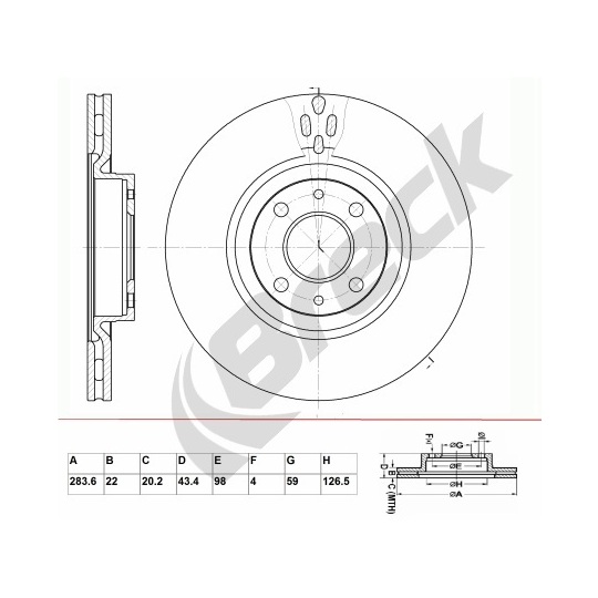 BR 376 VA100 - Brake Disc 