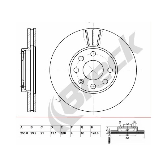 BR 307 VA100 - Brake Disc 