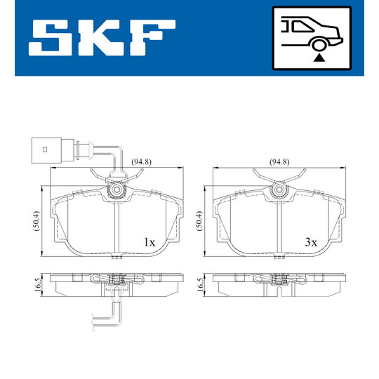 VKBP 90493 E - Brake Pad Set, disc brake 