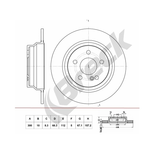 BR 056 SA100 - Brake Disc 