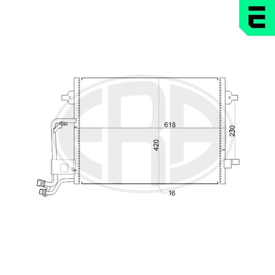 667153 - Condenser, air conditioning 