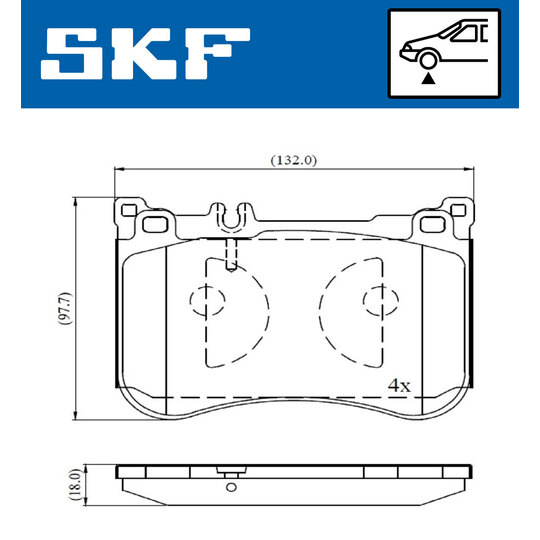 VKBP 80631 - Bromsbeläggssats, skivbroms 