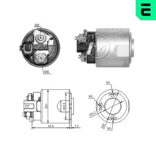 ZM8492 - Solenoid, startmotor 