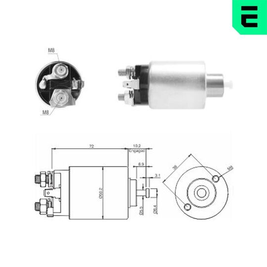 ZM2392 - Solenoid Switch, starter 