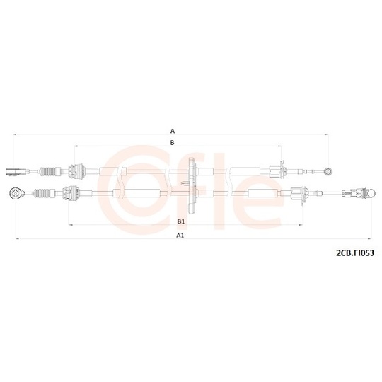 92.2CB.FI053 - Vajer, manuell transmission 