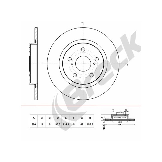 BR 064 SA100 - Brake Disc 