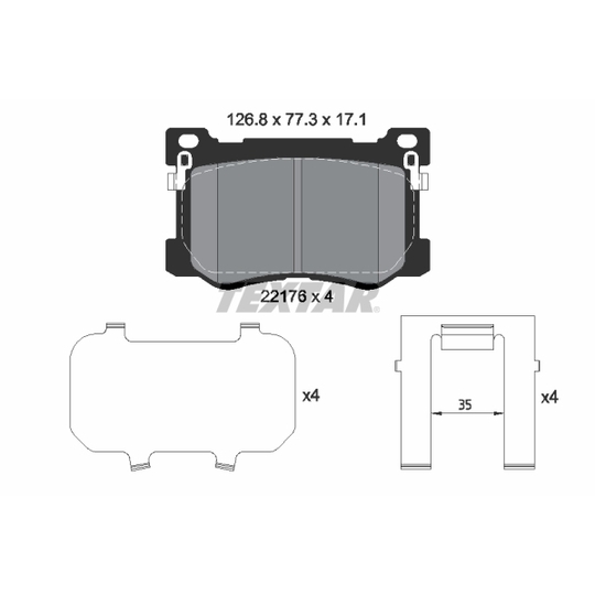 2217601 - Brake Pad Set, disc brake 