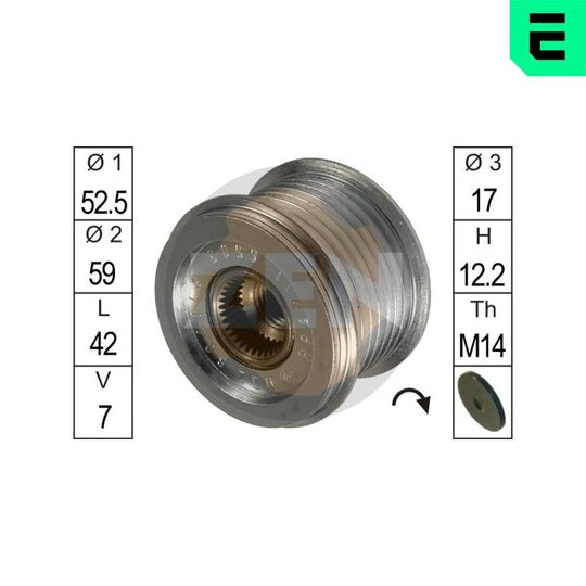 ZN5503 - Frihjulskoppling, generator 