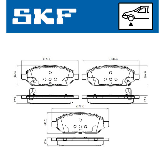 VKBP 80367 A - Bromsbeläggssats, skivbroms 