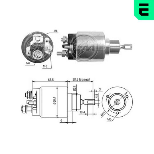 ZM2473 - Solenoid, startmotor 