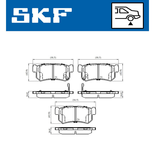 VKBP 90576 A - Brake Pad Set, disc brake 