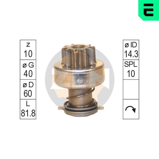 ZN1678 - Freewheel Gear, starter 