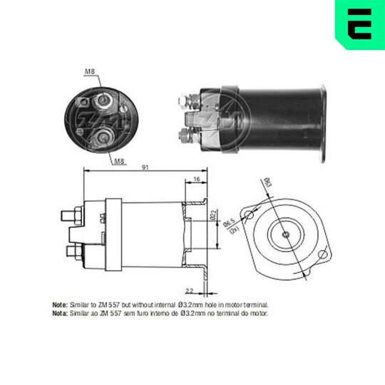 ZM1557 - Solenoid Switch, starter 