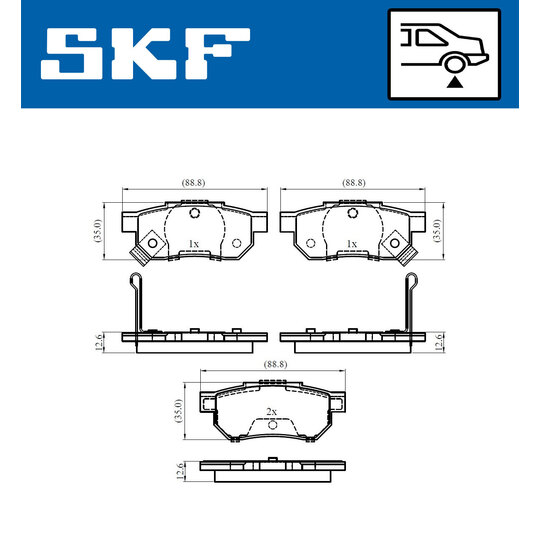 VKBP 90624 A - Bromsbeläggssats, skivbroms 