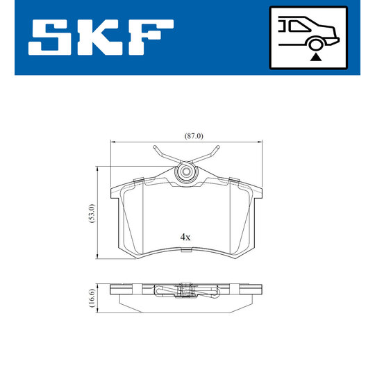 VKBP 90001 - Piduriklotsi komplekt,ketaspidur 