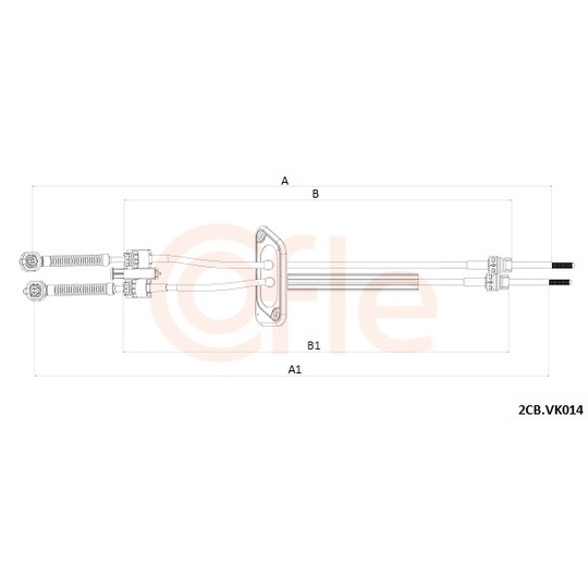 92.2CB.VK014 - Cable, manual transmission 