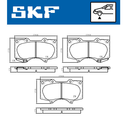 VKBP 80135 A - Bromsbeläggssats, skivbroms 